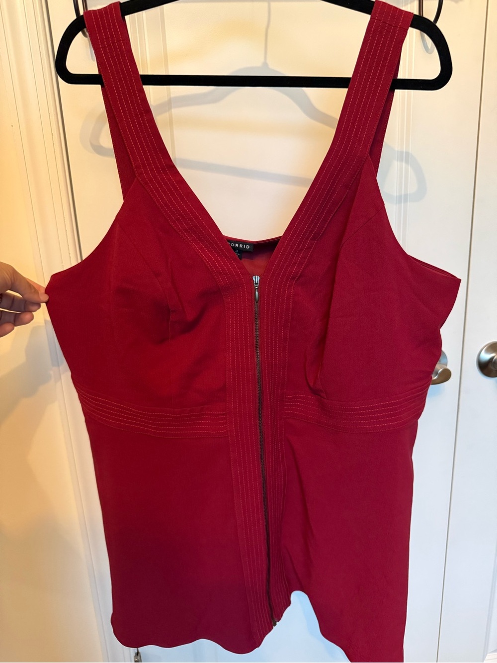 torrid Red Zip-Front Tank